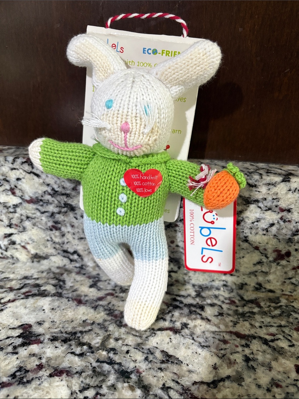 Zubels Boy Bunny Rattle 7in